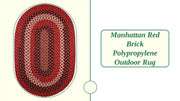Manhattan Red Brick Polypropylene Outdoor Rug by@Outfy