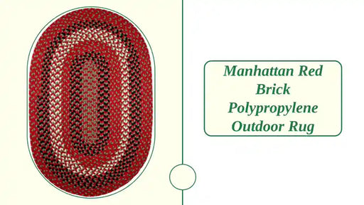 Manhattan Red Brick Polypropylene Outdoor Rug by@Outfy