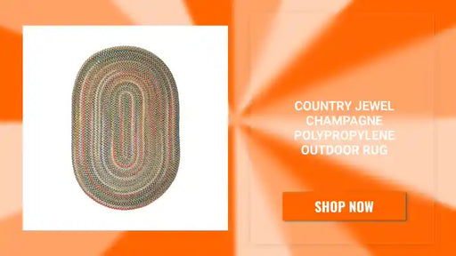 Country Jewel Champagne Polypropylene Outdoor Rug by@Outfy