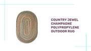 Country Jewel Champagne Polypropylene Outdoor Rug by@Outfy