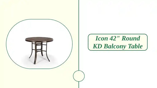 Icon 42" Round KD Balcony Table by@Outfy