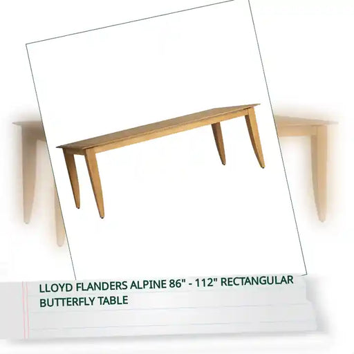 Lloyd Flanders Alpine 86" - 112" Rectangular Butterfly Table by@Outfy