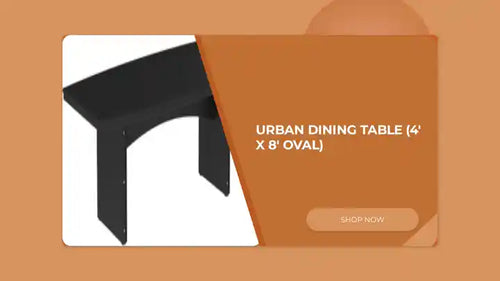 Urban Dining Table (4' x 8' Oval) by@Outfy