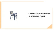 Cabana Club Aluminum Slat Dining Chair by@Outfy
