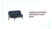 Corsica Cushion Crescent Love Seat by@Outfy