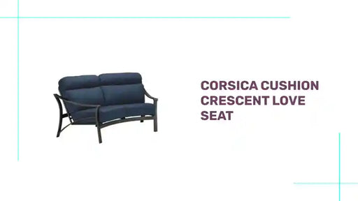 Corsica Cushion Crescent Love Seat by@Outfy