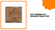 City Series 42" Square Table Top by@Outfy