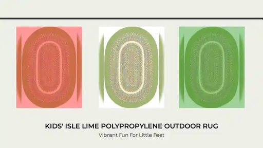 Kids' Isle Lime Polypropylene Outdoor Rug by@Outfy