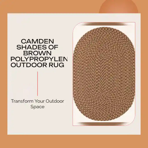 Camden Shades of Brown Polypropylene Outdoor Rug by@Outfy