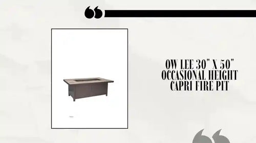 OW Lee 30" x 50" Occasional Height Capri Fire Pit by@Outfy