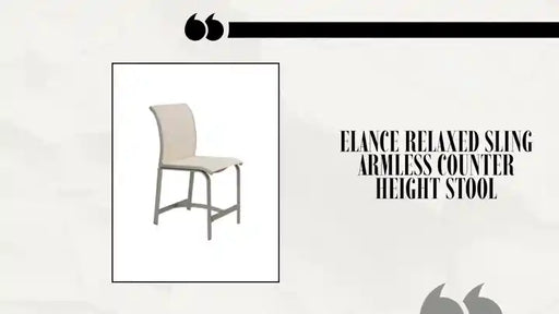 Elance Relaxed Sling Armless Counter Height Stool by@Outfy