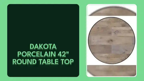 Dakota Porcelain 42" Round Table Top by@Outfy