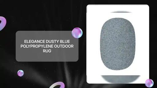 Elegance Dusty Blue Polypropylene Outdoor Rug by@Outfy
