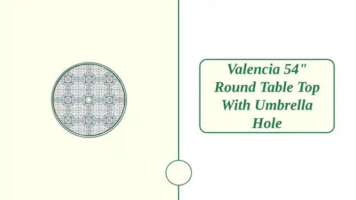 Valencia 54" Round Table Top with Umbrella Hole by@Outfy