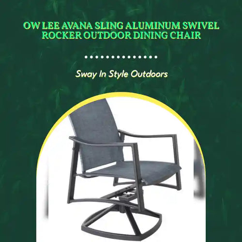 OW Lee Avana Sling Aluminum Swivel Rocker Outdoor Dining Chair by@Outfy