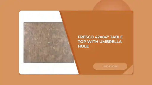 Fresco 42x84" Table Top with Umbrella Hole by@Outfy