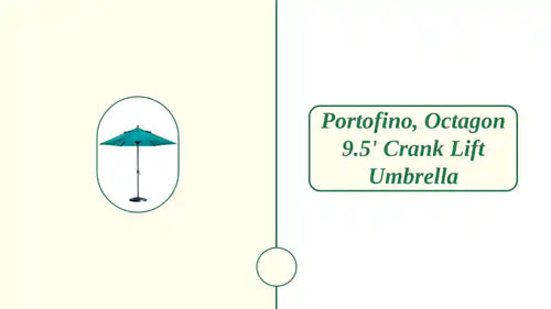 Portofino, Octagon 9.5' Crank Lift Umbrella by@Outfy