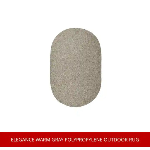 Elegance Warm Gray Polypropylene Outdoor Rug by@Outfy