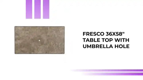Fresco 36x58" Table Top with Umbrella Hole by@Outfy