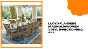 Lloyd Flanders Magnolia Woven Vinyl 9-Piece Dining Set by@Outfy