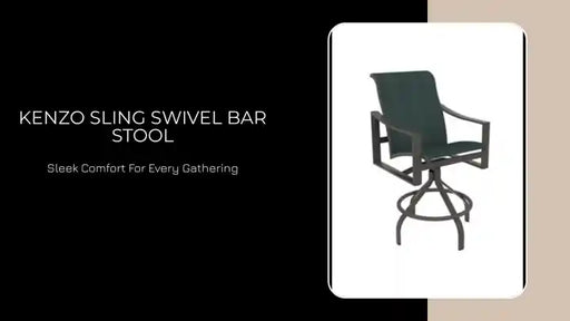 Kenzo Sling Swivel Bar Stool by@Outfy