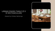 Urban Dining Table (3' x 8' Rectangular) by@Outfy