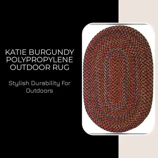 Katie Burgundy Polypropylene Outdoor Rug by@Outfy