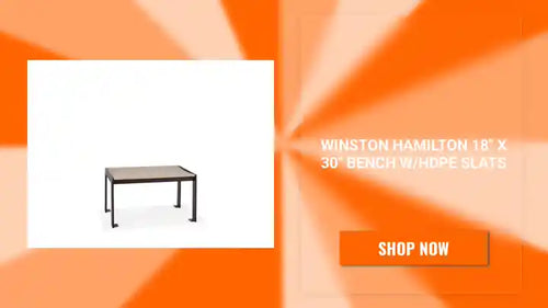 Winston Hamilton 18" x 30" Bench w/HDPE Slats by@Outfy
