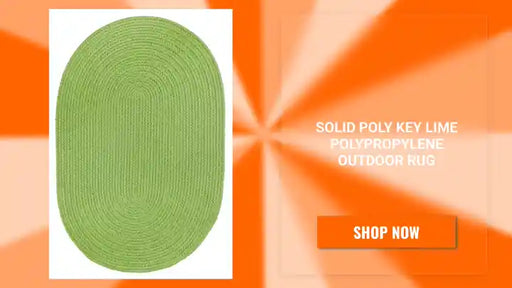 Solid Poly Key Lime Polypropylene Outdoor Rug by@Outfy