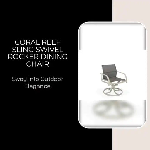 Coral Reef Sling Swivel Rocker Dining Chair by@Outfy