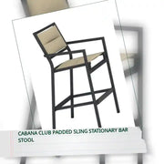 Cabana Club Padded Sling Stationary Bar Stool by@Outfy