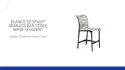 Elance EZ SPAN&trade; Armless Bar Stool Wave Segment by@Outfy