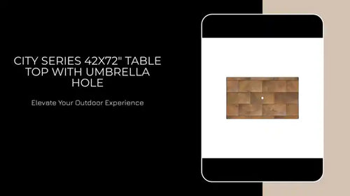 City Series 42x72" Table Top with Umbrella Hole by@Outfy
