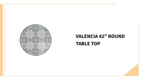 Valencia 42" Round Table Top by@Outfy