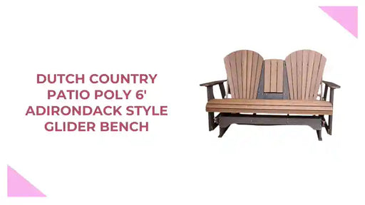 Dutch Country Patio Poly 6&prime; Adirondack Style Glider Bench by@Outfy