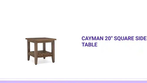 Cayman 20" Square Side Table by@Outfy