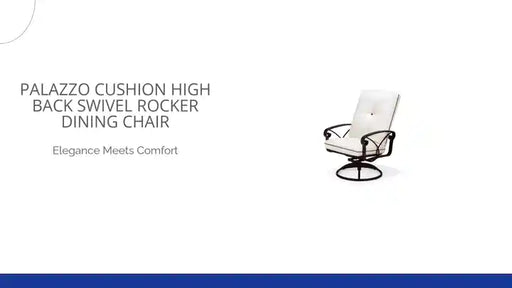 Palazzo Cushion High Back Swivel Rocker Dining Chair by@Outfy