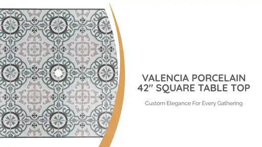 Valencia Porcelain 42" Square Table Top by@Outfy