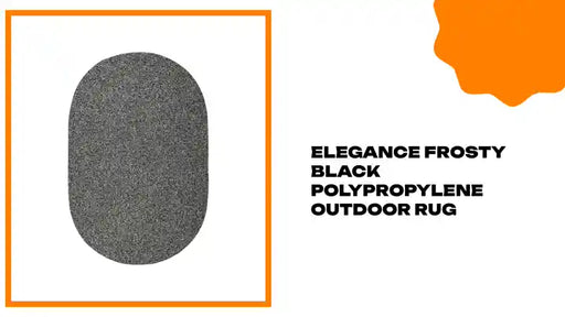 Elegance Frosty Black Polypropylene Outdoor Rug by@Outfy
