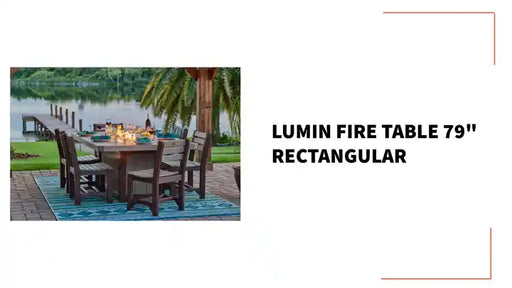 Lumin Fire Table 79" Rectangular by@Outfy