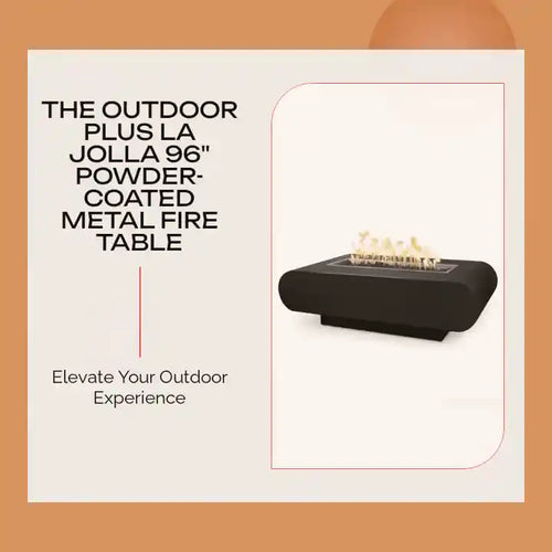 The Outdoor Plus La Jolla 96" Powder-Coated Metal Fire Table by@Outfy