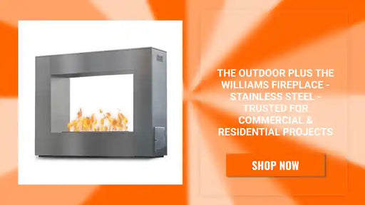 The Outdoor Plus The Williams Fireplace - Stainless Steel - Trusted for Commercial &amp; Residential Projects by@Outfy