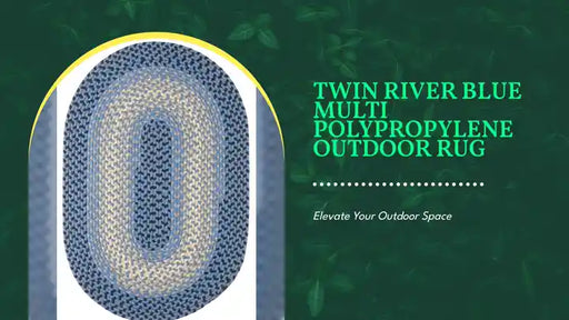Twin River Blue Multi Polypropylene Outdoor Rug by@Outfy