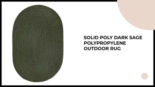 Solid Poly Dark Sage Polypropylene Outdoor Rug by@Outfy