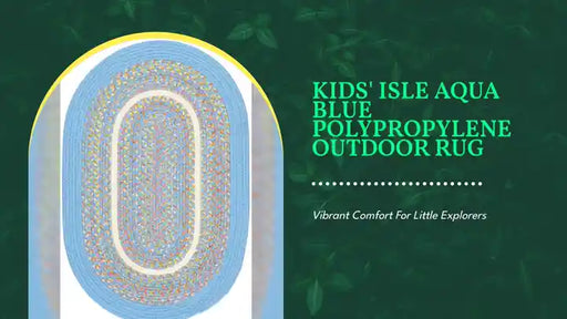 Kids' Isle Aqua Blue Polypropylene Outdoor Rug by@Outfy