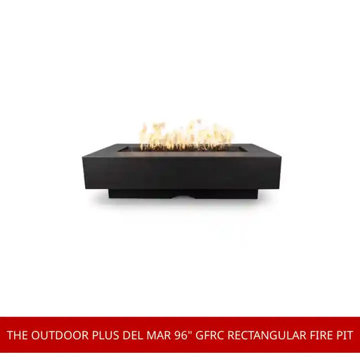 The Outdoor Plus Del Mar 96" GFRC Rectangular Fire Pit by@Outfy
