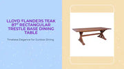 Lloyd Flanders Teak 87&rdquo; Rectangular Trestle Base Dining Table by@Outfy