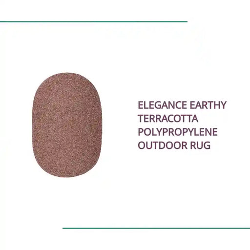 Elegance Earthy Terracotta Polypropylene Outdoor Rug by@Outfy