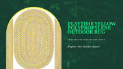 Playtime Yellow Polypropylene Outdoor Rug by@Outfy