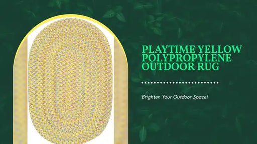 Playtime Yellow Polypropylene Outdoor Rug by@Outfy